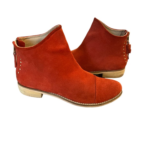 Matisse Shoes - Matisse Red Suede Boots Size 8.5